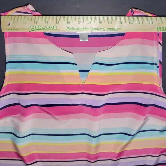 Christopher & Banks Womens Multicolored Striped Tank Top Size XL - Picture 10 of 12